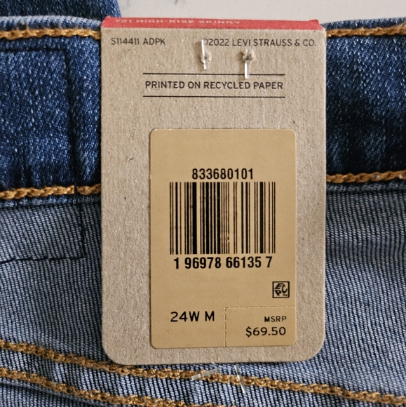 Levis 721 High Rise Skinny Jeans - Picture 12 of 12